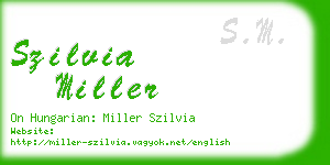 szilvia miller business card